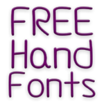 hand fonts android application logo